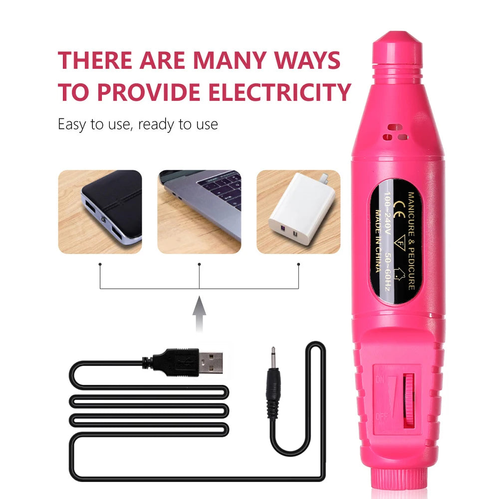 💅 Kit de Manucure Électrique 6 en 1 – Pour des Ongles Parfaits à la Maison