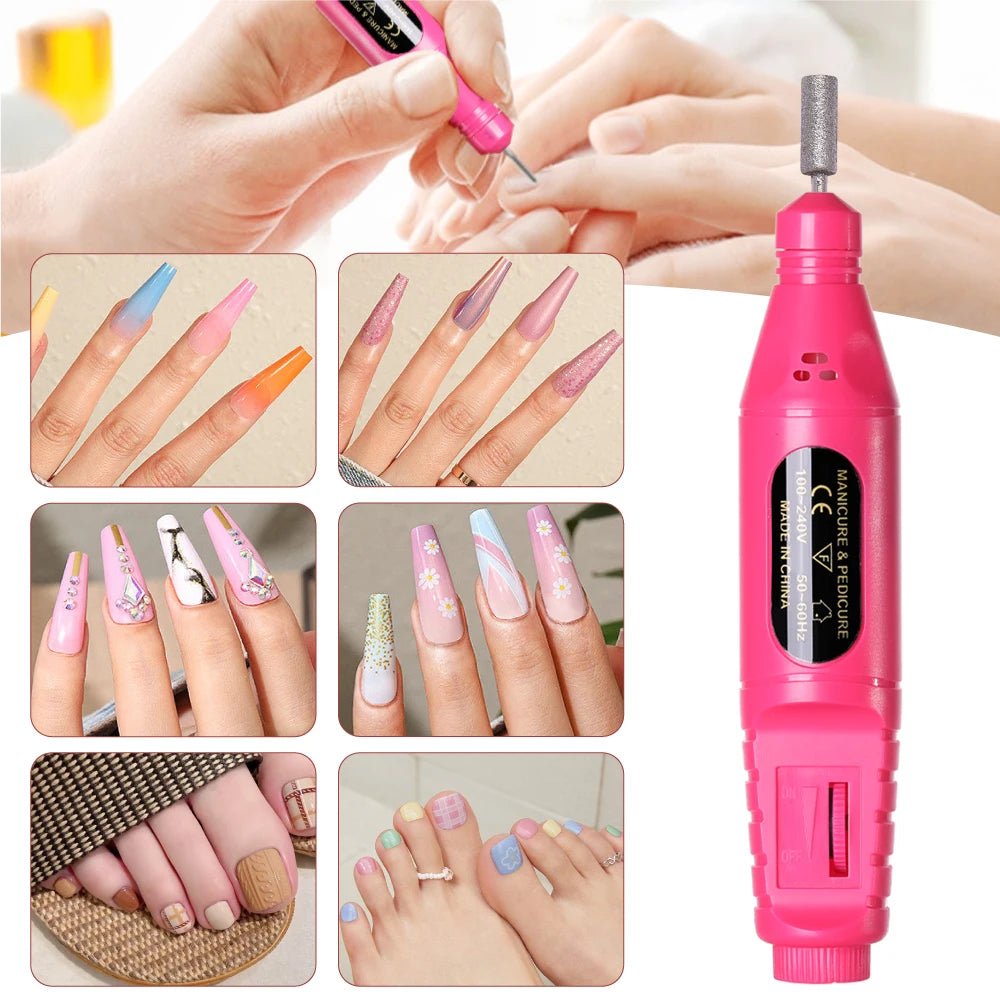💅 Kit de Manucure Électrique 6 en 1 – Pour des Ongles Parfaits à la Maison