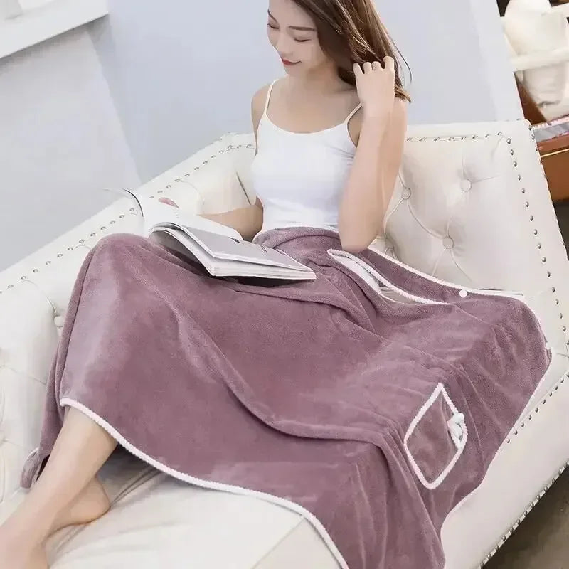 Serviette de Bain Portable Femme – Séchage Rapide avec Bretelles