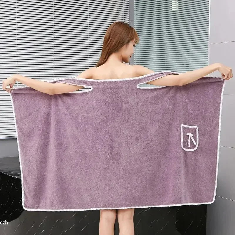 Serviette de Bain Portable Femme – Séchage Rapide avec Bretelles